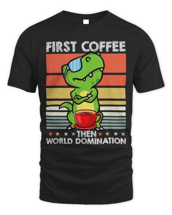 Retro T Rex Sunglasses Coffee Dino Trex Vintage Dinosaur
