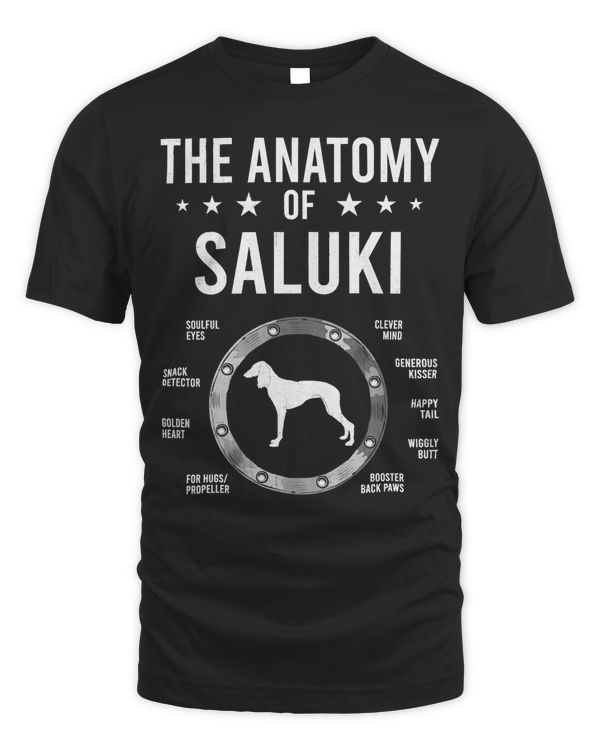 Anatomy of Saluki Dog Lover Long Sleeve T-Shirt