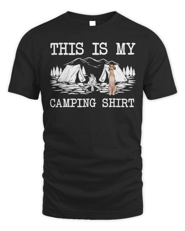 Campfire Saluki Dog This Is My Camping T-Shirt