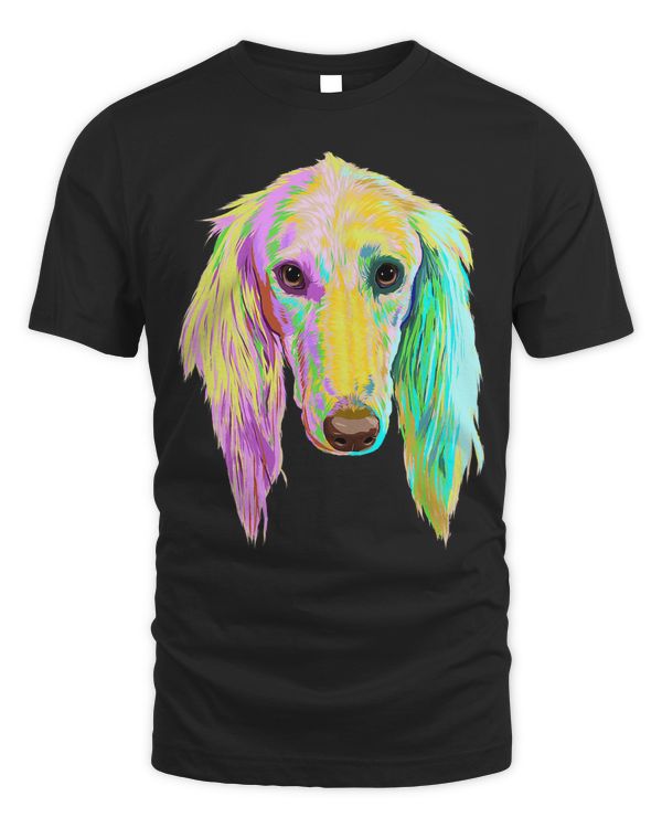 Colourful Funny Dog Saluki T-Shirt