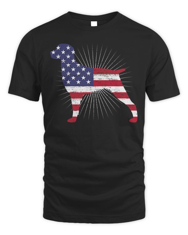 Brittany American Flag Patriotic Dog Owner T-Shirt