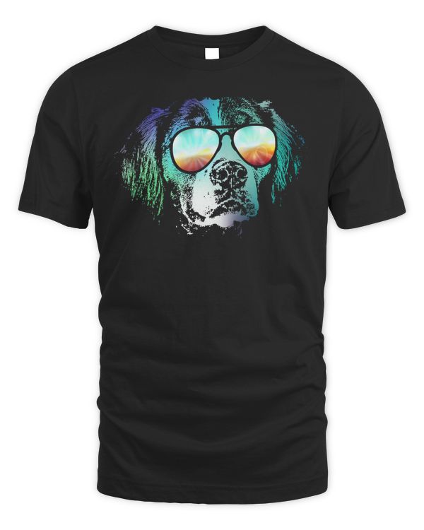 Brittany Neon Dog Long-Sleeve T-Shirt