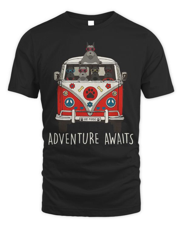 Giant Schnauzer Adventure Awaits Artwork Camper Pullover Hoodie