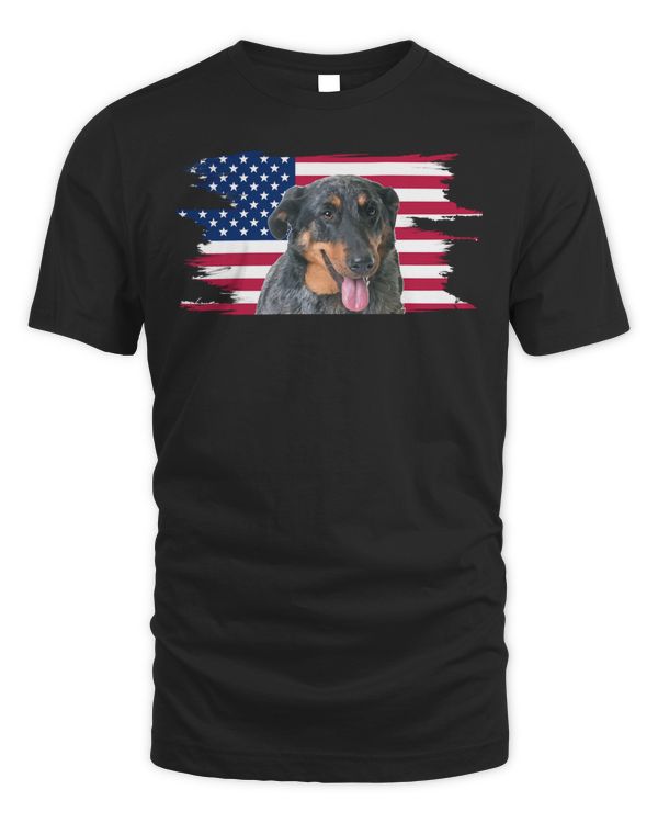 American Flag Dog Beauceron Pullover Hoodie