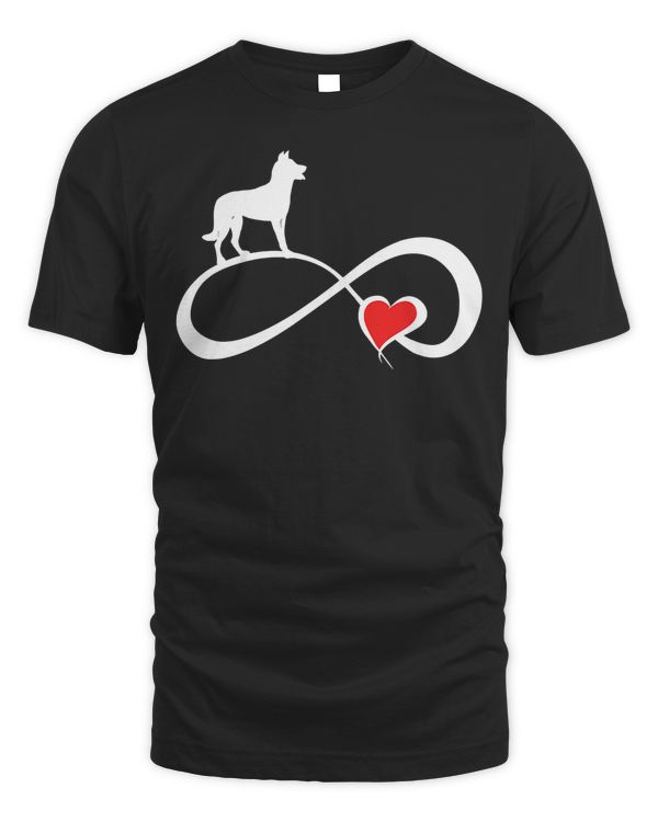 Beauceron Dog Mom Owner Eternity Heart Valentines T-Shirt