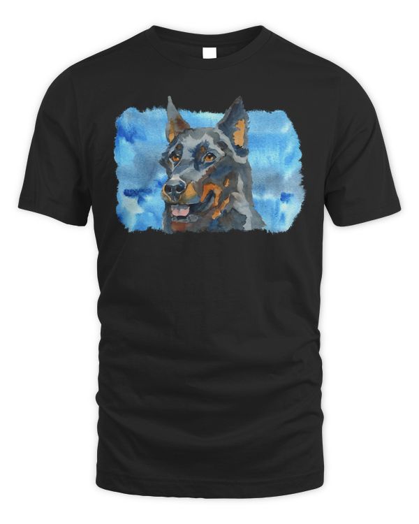 Beauceron Portrait - Watercolor Dog Graphic Pullover Hoodie