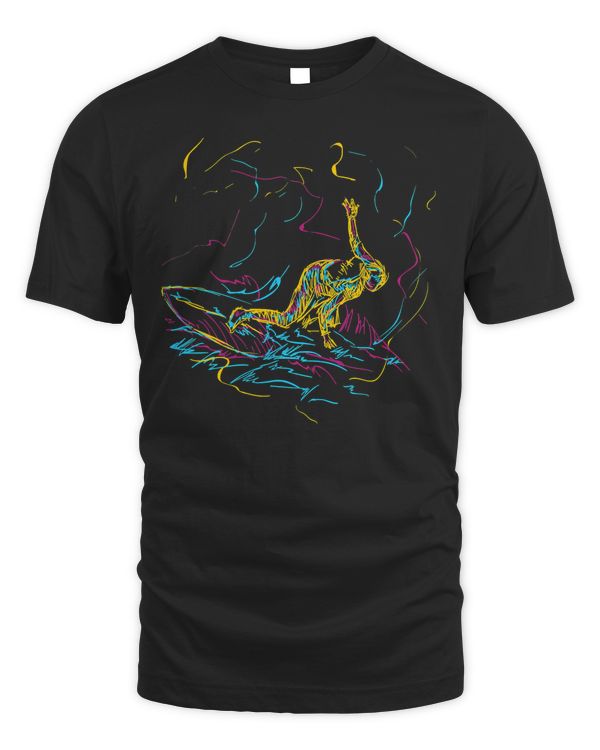 Abstract Art Surfing for Surfer and Surfers T-Shirt