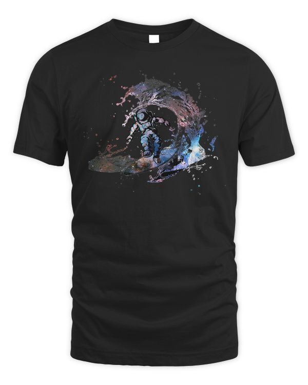 Astronaut Outer Space Surfer Surfing Galaxy Waves T-Shirt T-Shirt