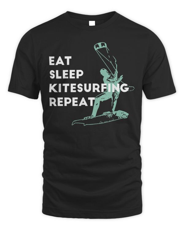 Eat Sleep Kite Repeat Surfing Gift Kitesurfing T-Shirt