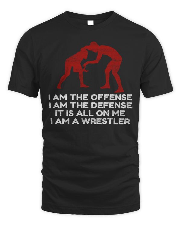 I Am A Wrestler - Fun Wrestling Worn Distressed Look Pullover Hoodie