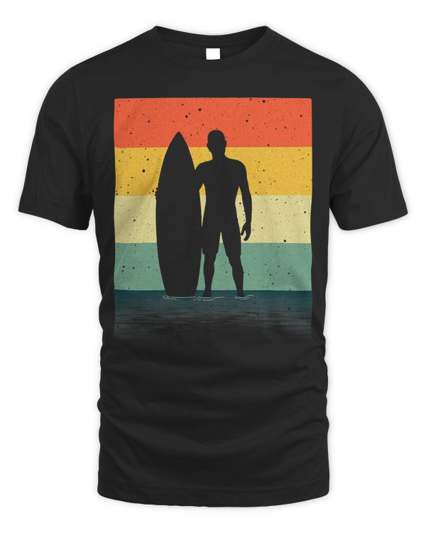 Funny Vintage Surf Design For Men Boys Surfing & Surfboard T-Shirt