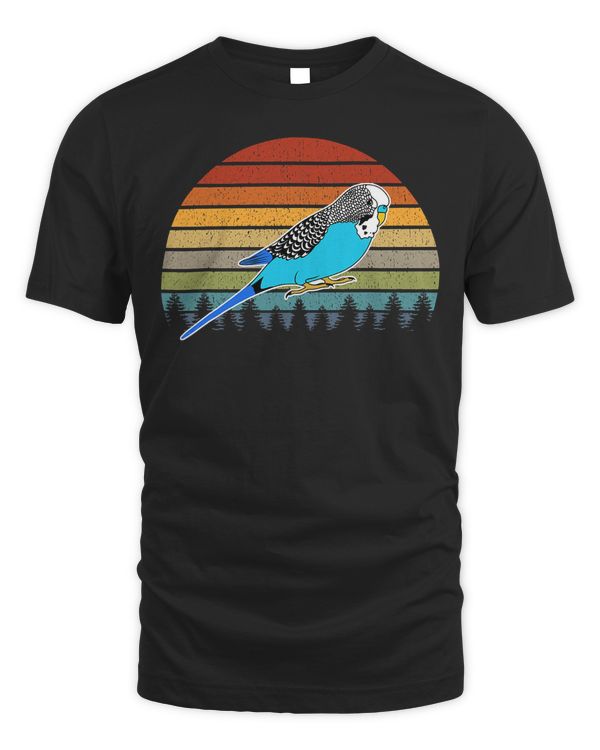 Budgie Graphic Pet Bird Parakeet Vint Budgerigar Gift T-Shirt