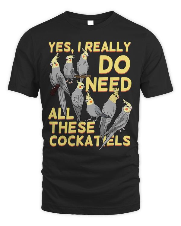 Cockatiel Cockatoo Parrot Lutino Quarrion Weiro Bird Tiel T-Shirt