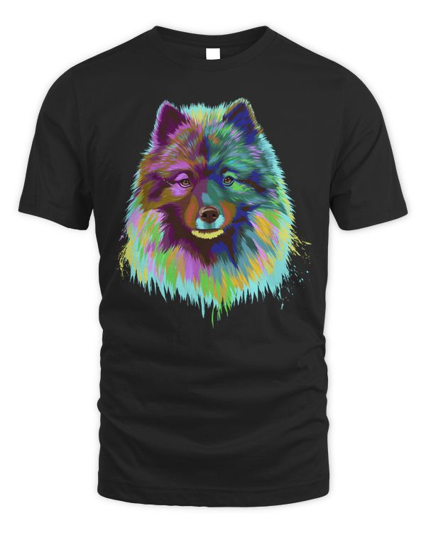Colourful Dog Keeshond Pullover Hoodie