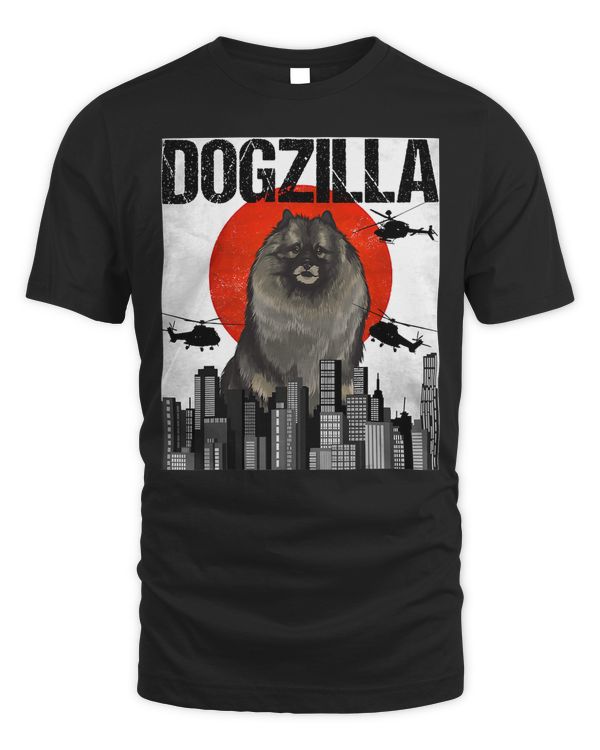 Funny Vintage Japanese Dogzilla Keeshond T-Shirt