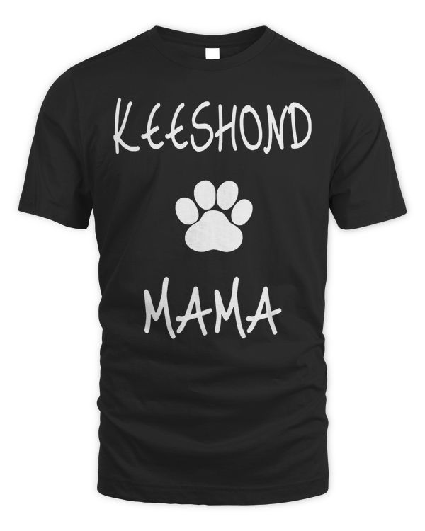 Keeshond Cute Paw Mom Mama Owner Gift Idea For Women T-Shirt