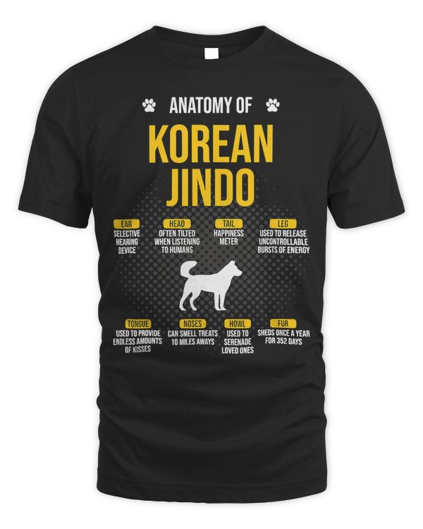 Anatomy Of Korean Jindo Dog Lover T-Shirt