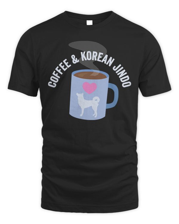 Coffee And Korean Jindo Dog Owner Pet Love Doggo Funny Puppy Pullover Hoodie