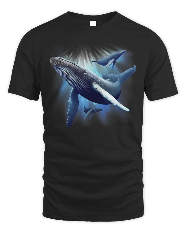 Blue Whale Humpback Marine Sea Animal Ocean Save Whales T-Shirt