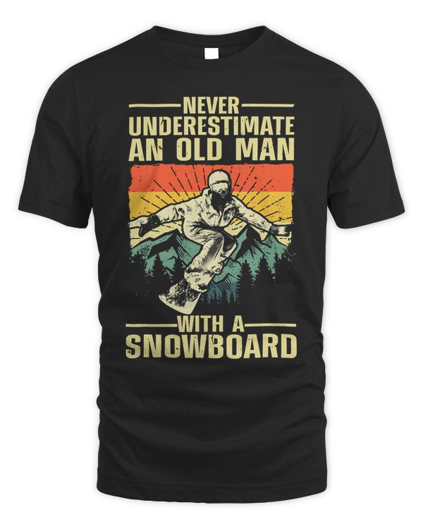 Cool Snowboard Art Men Women Skier Snowboarding Snowboarder T-Shirt
