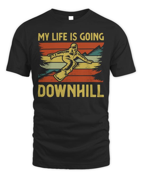 Funny Snowboarding Art For Men Women Snowboard Snowboarder T-Shirt
