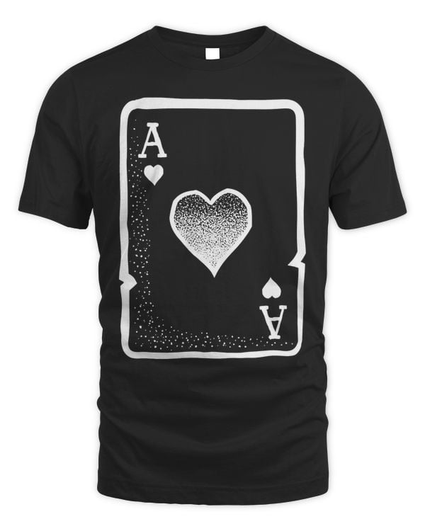 Ace Of Hearts Playing Cards Poker Halloween Costume T Shirt