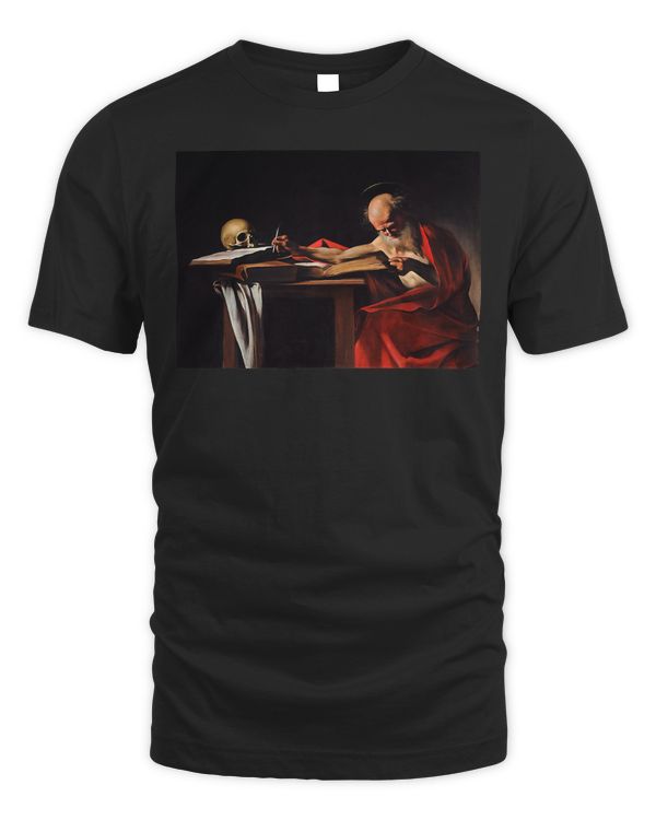 Caravaggio's Saint-Jerome Writing  Art Painting T-Shirt