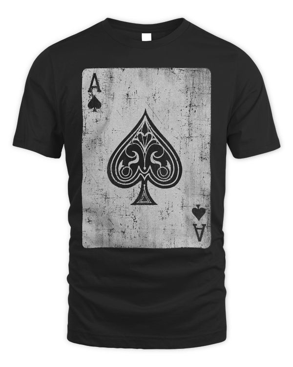 Ace Of Spades Card Gambling Poker Vintage Graphic T-Shirt