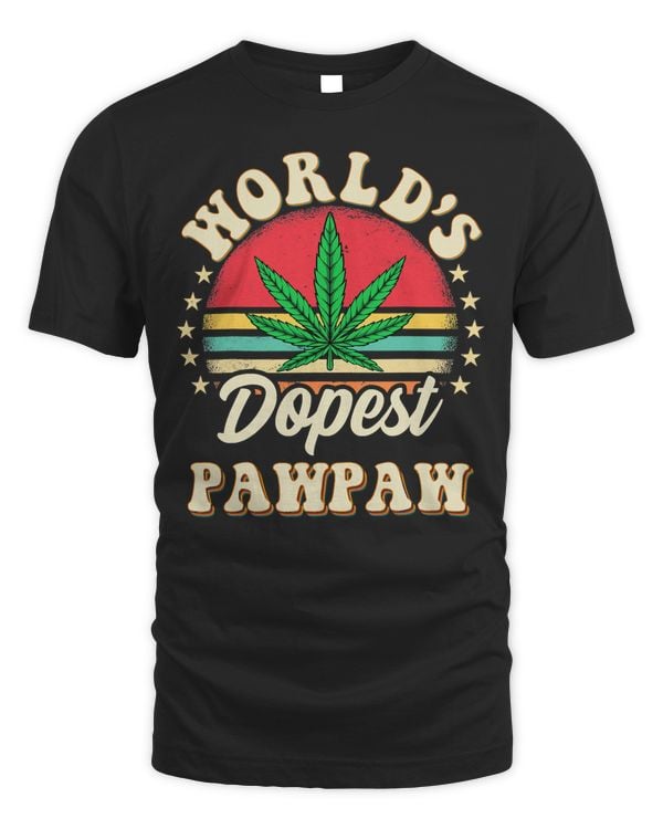 Funny 420 Weed Pot Vintage Matching Worlds Dopest Pawpaw T-Shirt