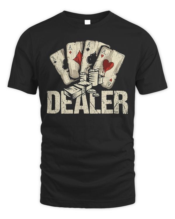 Casino Dealer TShirt Poker Dealer Shirt Costume Accessories T-Shirt