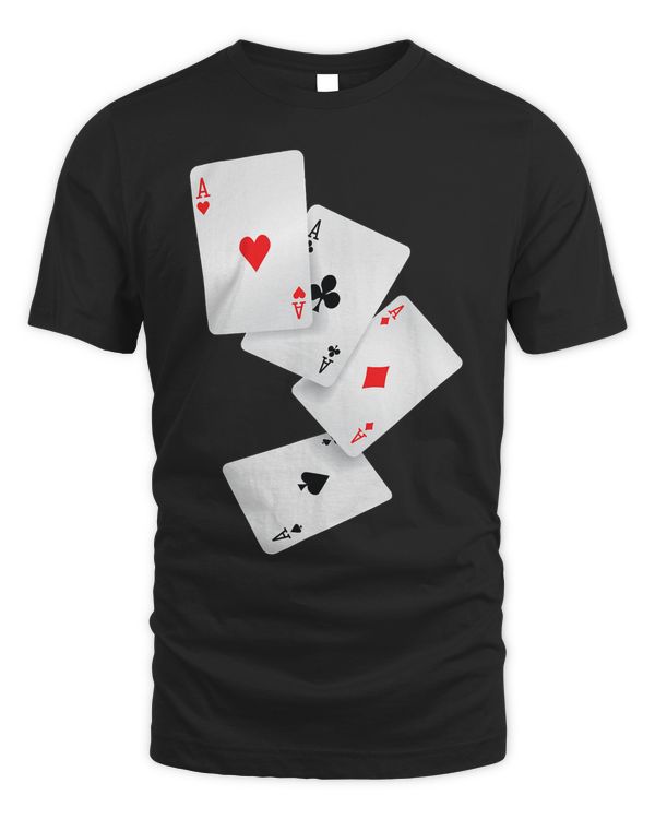 Four Aces Poker Pro Lucky Player Winner Costume Hand Gifts T-Shirt