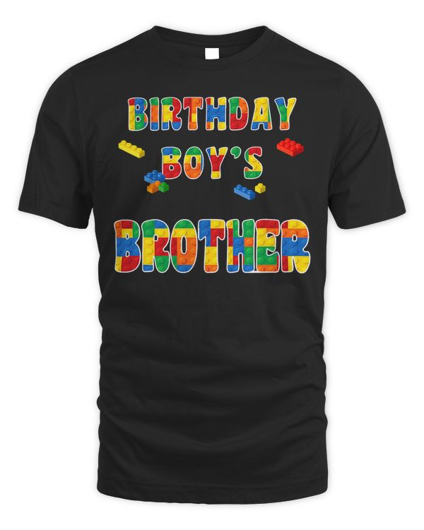 Building Block Brother Of The Birthday Boy Colorful T-Shirt