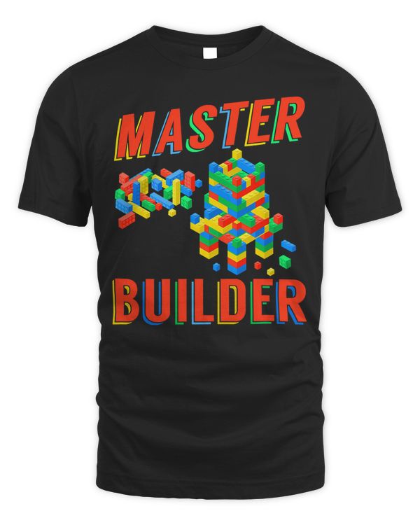 Colorful Building Blocks Bricks T-Shirt Cool Master Builder T-Shirt