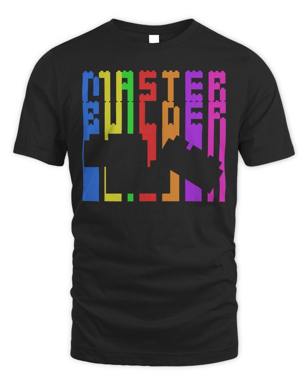 Colorful Master Builder Building Blocks Bricks Construction T-Shirt