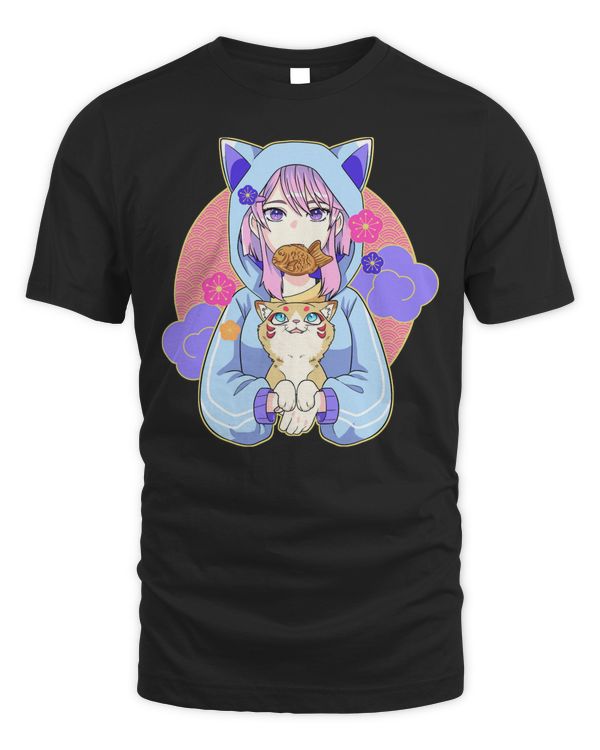 Asocial Kawaii Japanese Anime Cat Lover Pastel Waifu Fangirl Pullover Hoodie