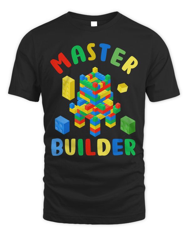 Cool Master Builder Funny Building Blocks For Kids Men Women T-Shirt