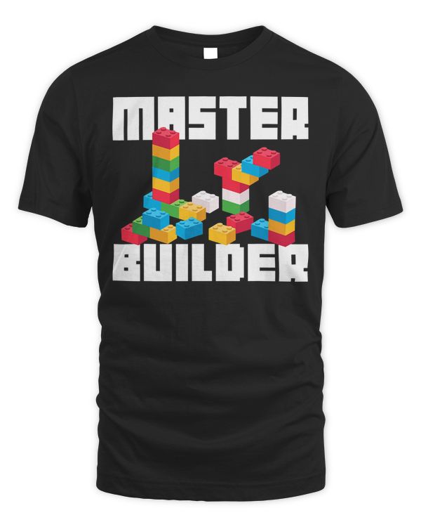Cool Master Builder Funny Building Blocks Gift Men Women T-Shirt Copy