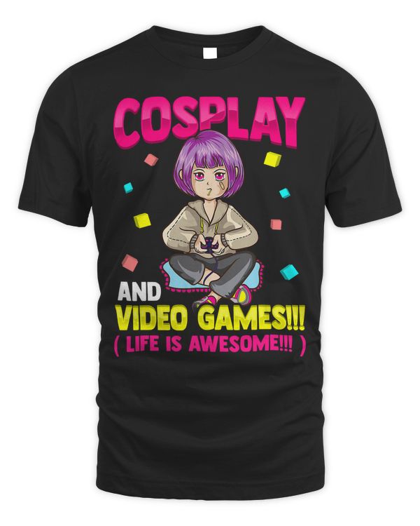 Cosplay & Video Games Console Kawaii Gaming Anime Gamer Girl T-Shirt