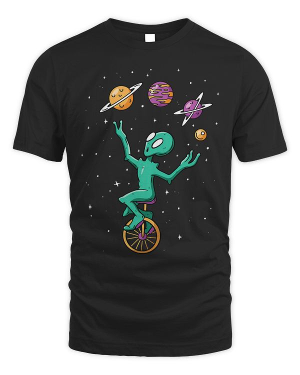 Funny Juggling Planets Space Alien Aliens Believer Gift T-Shirt
