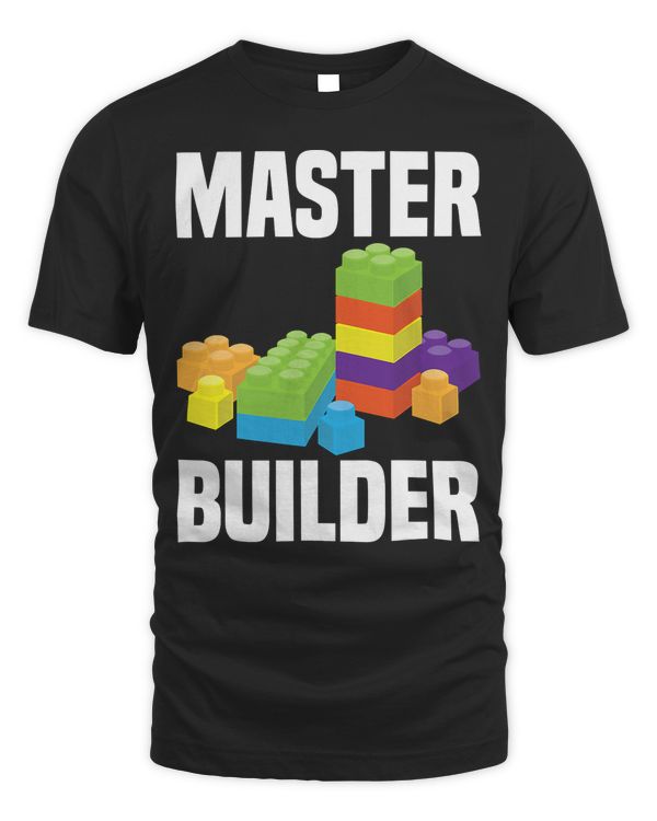 Cool Master Builder Funny Building Blocks Gift Men Women T-Shirt