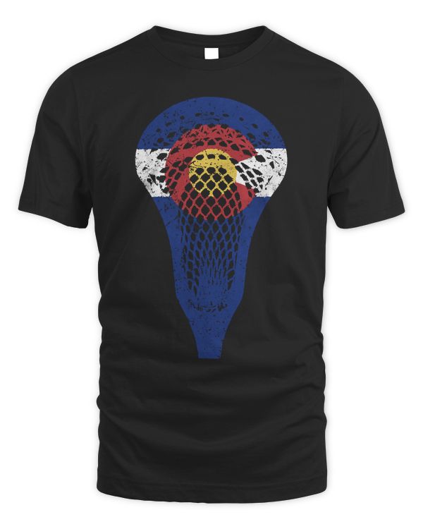 Colorado Lacrosse Hoodie  State Flag Lax Stick design