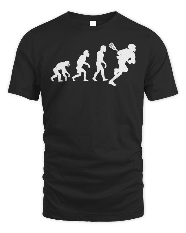 Evolution Of Lacrosse Player Funny Lacrosse Sport T-Shirt