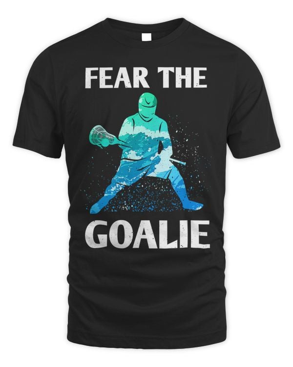 Fear the Goalie Lacrosse Stick & Helmet Men & Boys T-Shirt
