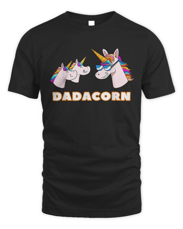 Dadacorn Daddy Unicorn 2 Kids Fathers Day Papa T-Shirt