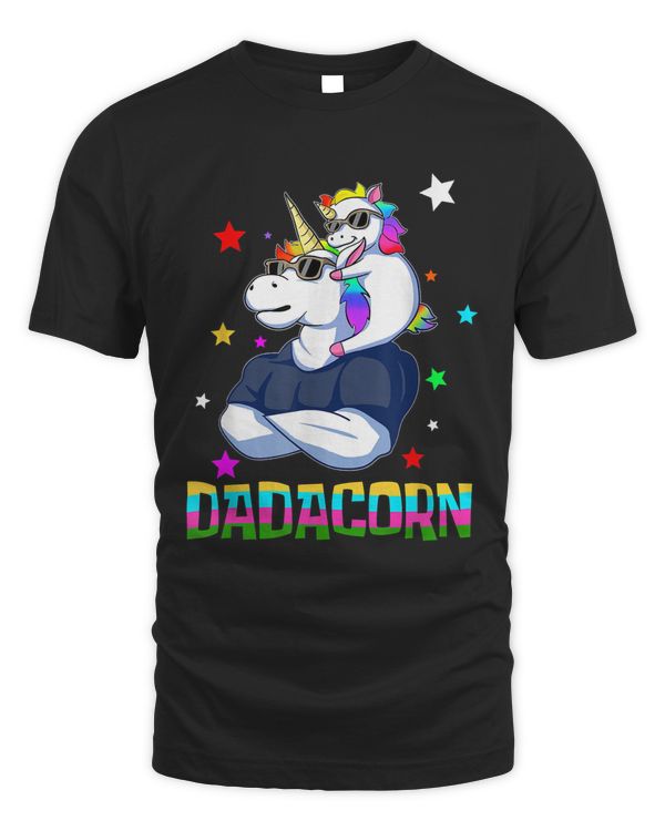 Dadacorn Muscle Shirt Unicorn Dad Baby Christmas Papa Gift T-Shirt