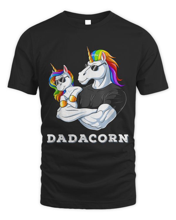 Dadacorn Unicorn Dad of the Birthday Girl Princess Daughter T-Shirt