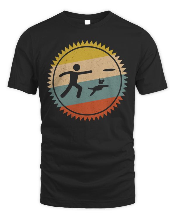 Frisbee With Dog Vintage T-shirt For Dog Lovers