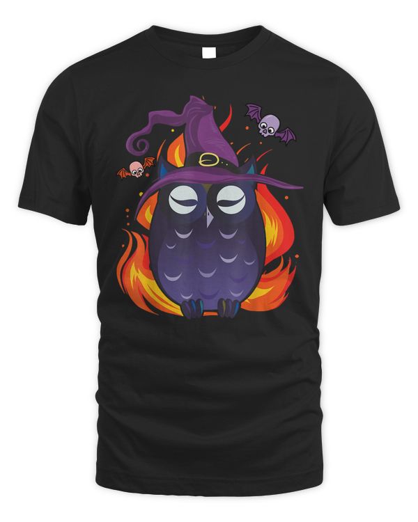 Evil Owl Witch Scary Owl Lover Halloween T-Shirt  Classic T-Shirt