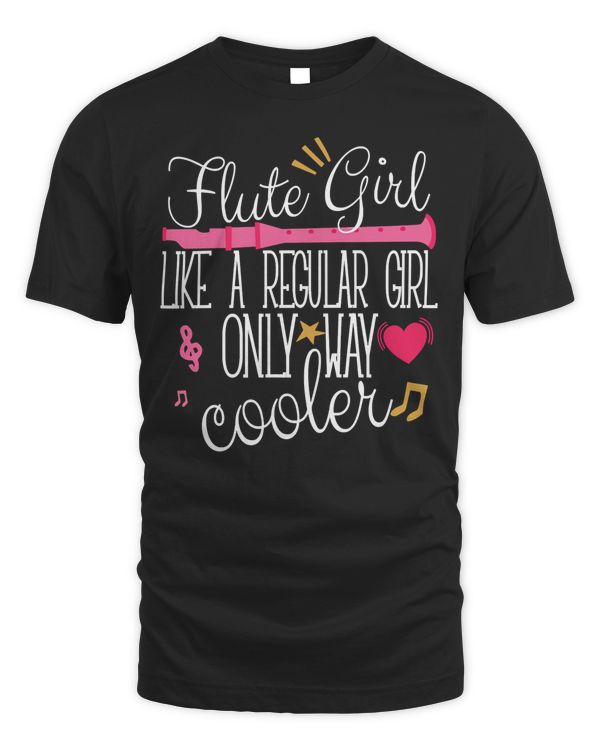Flute Girl Flutist Funny Hoodie Instrument Player Music Gift