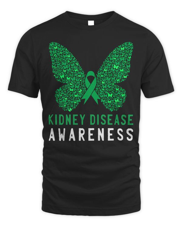 Butterfly Butterflies Kidney Disease Awareness Green Ribbon Pullover Hoodie